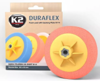 K2 - Gąbka Polerska Duraflex - system mocowania: gwint, pomarańczowa - średnio ścierna