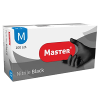 Rękawice nitrylowe Master czarne M 100szt