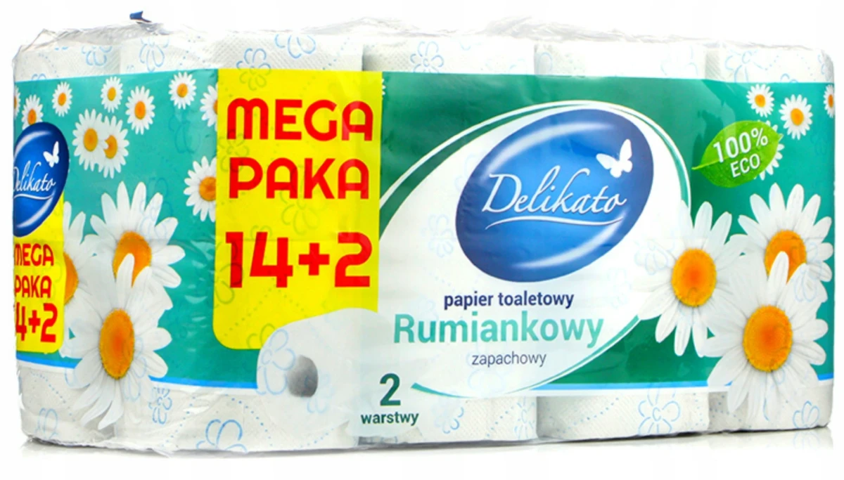 Delikato Papier Toaletowy Rumiankowy 16 Rolek.webp